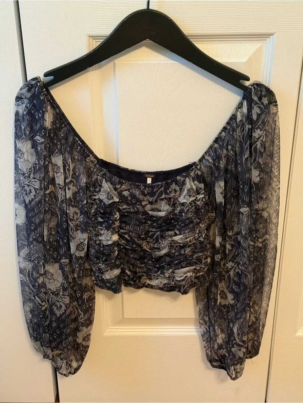 Free People Lilia Top in Navy Combo